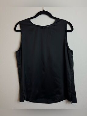 NEW Eileen Fisher Sz Medium Round Neck Recycled Polyester Satin Sleeveless Tank